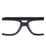 Black eyeglasses on a white background